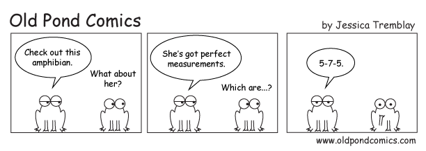 Old Pond Comics: Haiku is a short long short pattern.