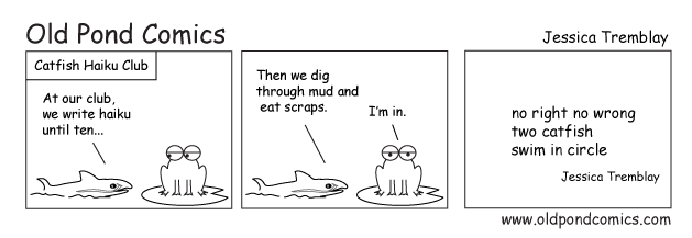 Old Pond Comics suggests you join a haiku group