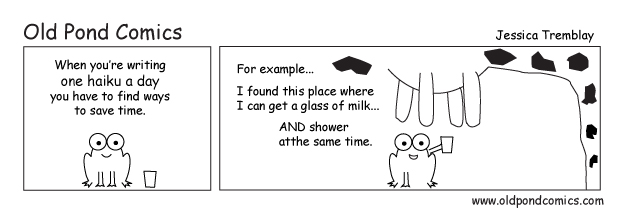 NaHaiWriMo 7: milk (illustrated by Old Pond Comics)